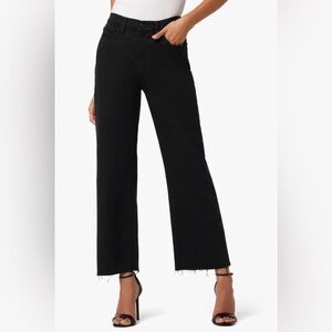 The Blake High Rise Wide Leg Cropped Raw Hem